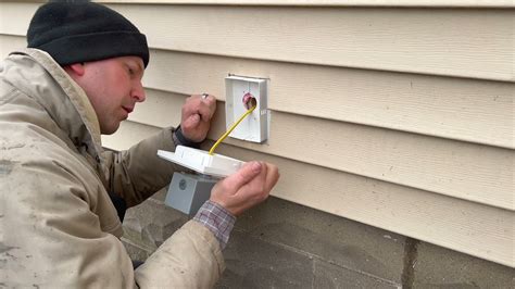 electrical box for vinyl siding|vinyl siding exterior outlet installation.